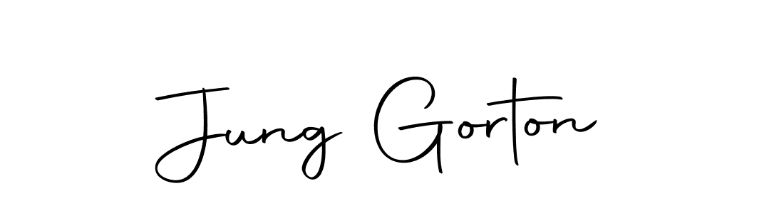 Design your own signature with our free online signature maker. With this signature software, you can create a handwritten (Autography-DOLnW) signature for name Jung Gorton. Jung Gorton signature style 10 images and pictures png