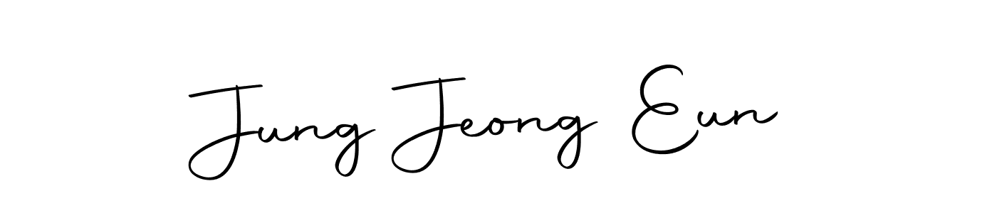 You should practise on your own different ways (Autography-DOLnW) to write your name (Jung Jeong Eun) in signature. don't let someone else do it for you. Jung Jeong Eun signature style 10 images and pictures png