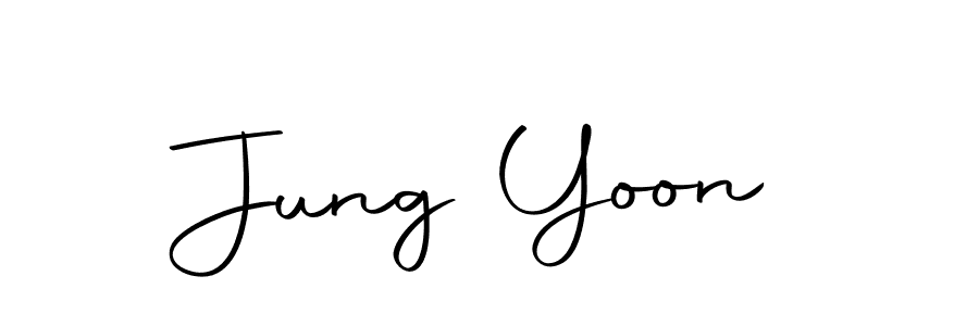 Use a signature maker to create a handwritten signature online. With this signature software, you can design (Autography-DOLnW) your own signature for name Jung Yoon. Jung Yoon signature style 10 images and pictures png