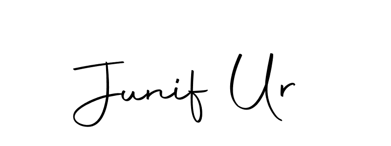 How to make Junif Ur name signature. Use Autography-DOLnW style for creating short signs online. This is the latest handwritten sign. Junif Ur signature style 10 images and pictures png