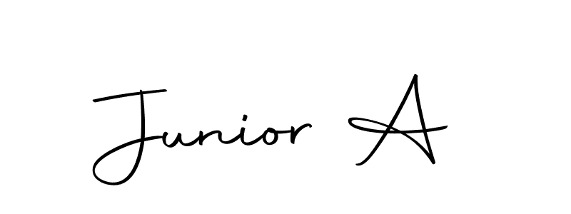 You should practise on your own different ways (Autography-DOLnW) to write your name (Junior A) in signature. don't let someone else do it for you. Junior A signature style 10 images and pictures png