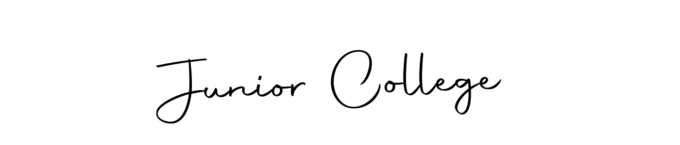 Create a beautiful signature design for name Junior College. With this signature (Autography-DOLnW) fonts, you can make a handwritten signature for free. Junior College signature style 10 images and pictures png