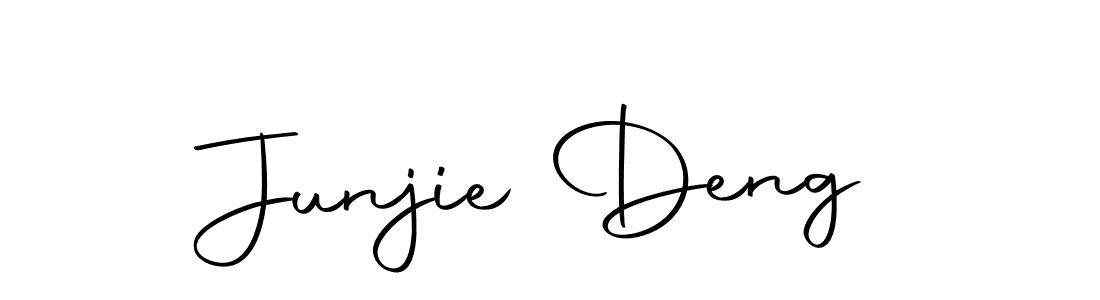 Create a beautiful signature design for name Junjie Deng. With this signature (Autography-DOLnW) fonts, you can make a handwritten signature for free. Junjie Deng signature style 10 images and pictures png