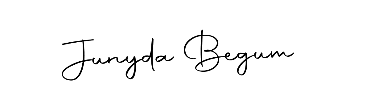 You should practise on your own different ways (Autography-DOLnW) to write your name (Junyda Begum) in signature. don't let someone else do it for you. Junyda Begum signature style 10 images and pictures png