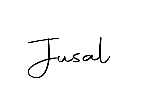 Use a signature maker to create a handwritten signature online. With this signature software, you can design (Autography-DOLnW) your own signature for name Jusal. Jusal signature style 10 images and pictures png
