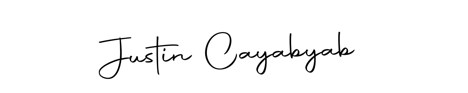 How to make Justin Cayabyab name signature. Use Autography-DOLnW style for creating short signs online. This is the latest handwritten sign. Justin Cayabyab signature style 10 images and pictures png