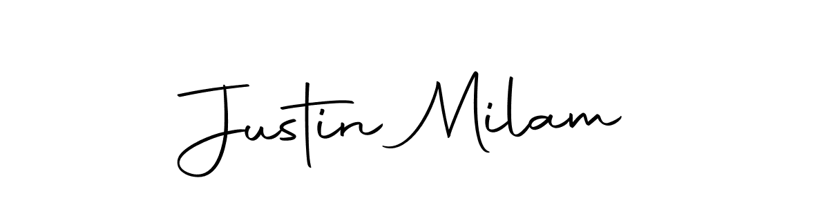 Make a short Justin Milam signature style. Manage your documents anywhere anytime using Autography-DOLnW. Create and add eSignatures, submit forms, share and send files easily. Justin Milam signature style 10 images and pictures png