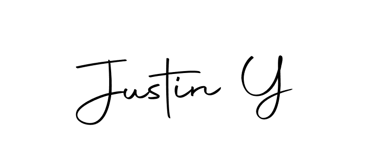 Justin Y stylish signature style. Best Handwritten Sign (Autography-DOLnW) for my name. Handwritten Signature Collection Ideas for my name Justin Y. Justin Y signature style 10 images and pictures png