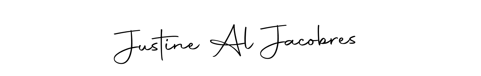 Create a beautiful signature design for name Justine Al Jacobres. With this signature (Autography-DOLnW) fonts, you can make a handwritten signature for free. Justine Al Jacobres signature style 10 images and pictures png