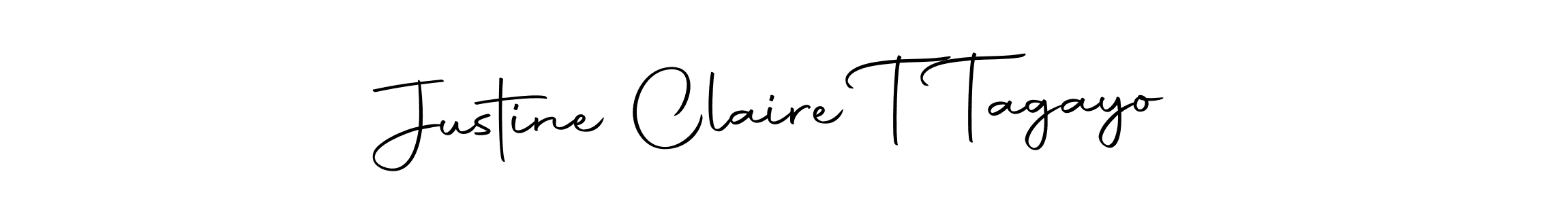 Create a beautiful signature design for name Justine Claire T Tagayo. With this signature (Autography-DOLnW) fonts, you can make a handwritten signature for free. Justine Claire T Tagayo signature style 10 images and pictures png