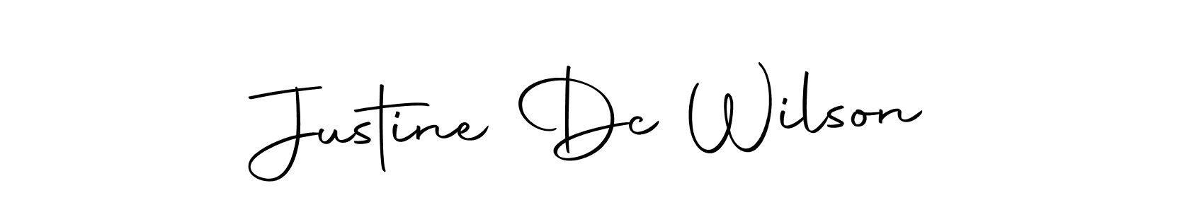 Make a beautiful signature design for name Justine Dc Wilson. With this signature (Autography-DOLnW) style, you can create a handwritten signature for free. Justine Dc Wilson signature style 10 images and pictures png