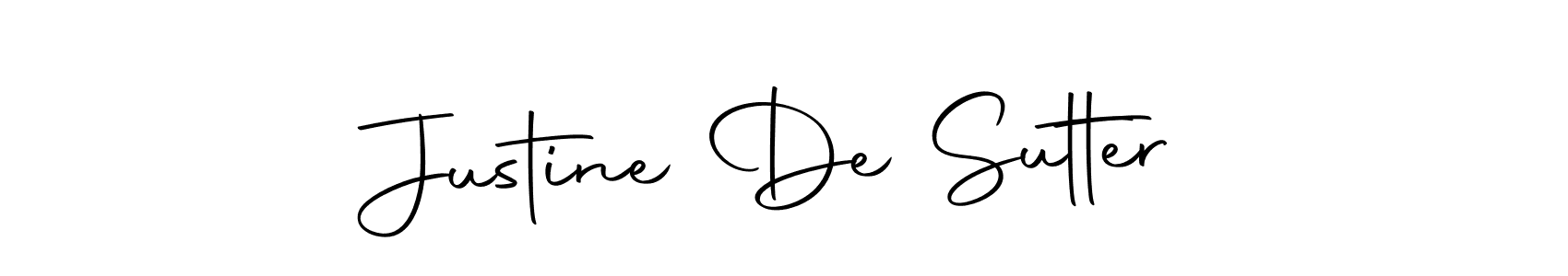 Make a beautiful signature design for name Justine De Sutter. Use this online signature maker to create a handwritten signature for free. Justine De Sutter signature style 10 images and pictures png