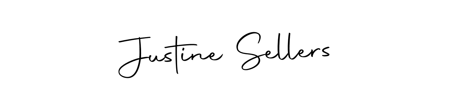 Create a beautiful signature design for name Justine Sellers. With this signature (Autography-DOLnW) fonts, you can make a handwritten signature for free. Justine Sellers signature style 10 images and pictures png