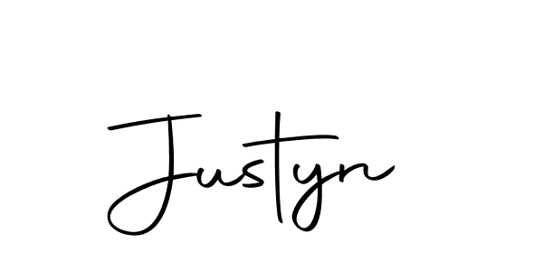 Design your own signature with our free online signature maker. With this signature software, you can create a handwritten (Autography-DOLnW) signature for name Justyn. Justyn signature style 10 images and pictures png