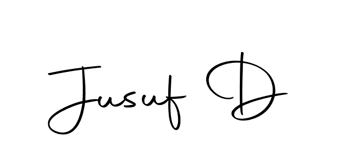 Similarly Autography-DOLnW is the best handwritten signature design. Signature creator online .You can use it as an online autograph creator for name Jusuf D. Jusuf D signature style 10 images and pictures png