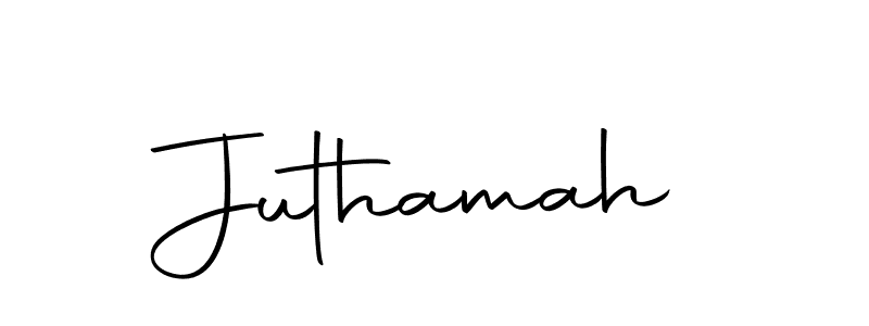 Juthamah stylish signature style. Best Handwritten Sign (Autography-DOLnW) for my name. Handwritten Signature Collection Ideas for my name Juthamah. Juthamah signature style 10 images and pictures png