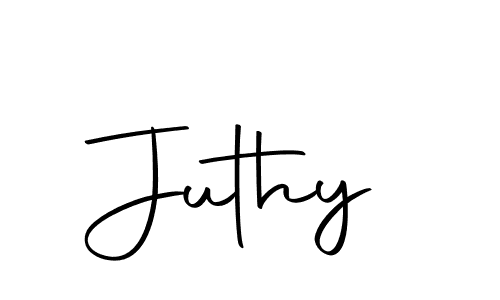 The best way (Autography-DOLnW) to make a short signature is to pick only two or three words in your name. The name Juthy include a total of six letters. For converting this name. Juthy signature style 10 images and pictures png