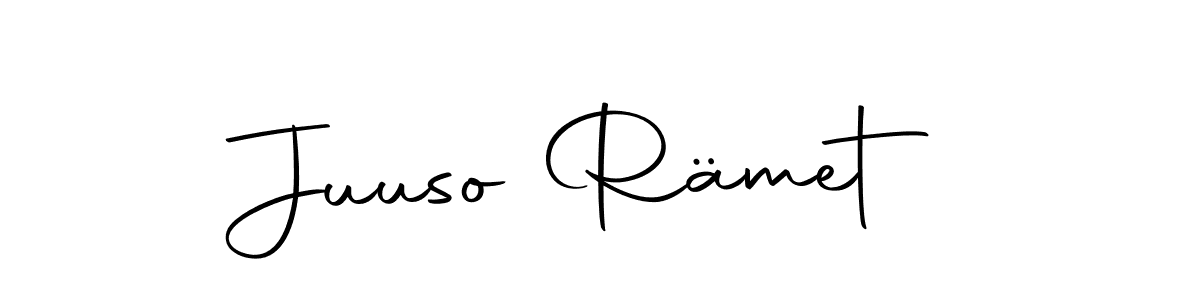 Design your own signature with our free online signature maker. With this signature software, you can create a handwritten (Autography-DOLnW) signature for name Juuso Rämet. Juuso Rämet signature style 10 images and pictures png