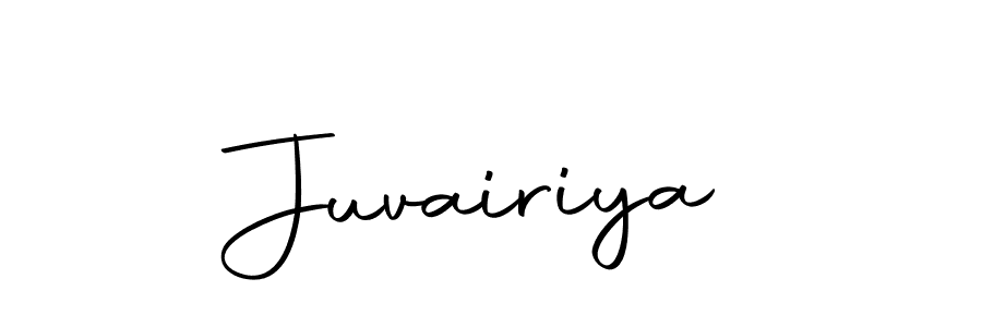 Use a signature maker to create a handwritten signature online. With this signature software, you can design (Autography-DOLnW) your own signature for name Juvairiya. Juvairiya signature style 10 images and pictures png