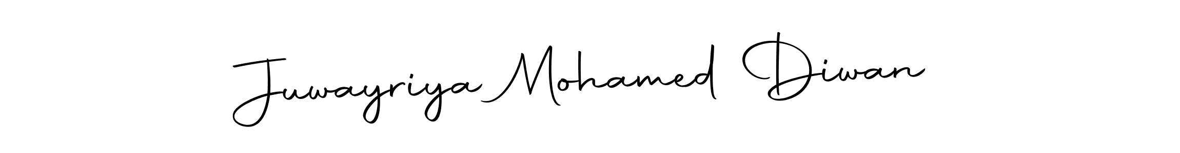It looks lik you need a new signature style for name Juwayriya Mohamed Diwan. Design unique handwritten (Autography-DOLnW) signature with our free signature maker in just a few clicks. Juwayriya Mohamed Diwan signature style 10 images and pictures png