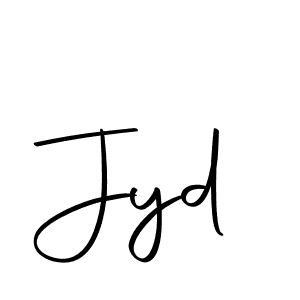 How to make Jyd name signature. Use Autography-DOLnW style for creating short signs online. This is the latest handwritten sign. Jyd signature style 10 images and pictures png