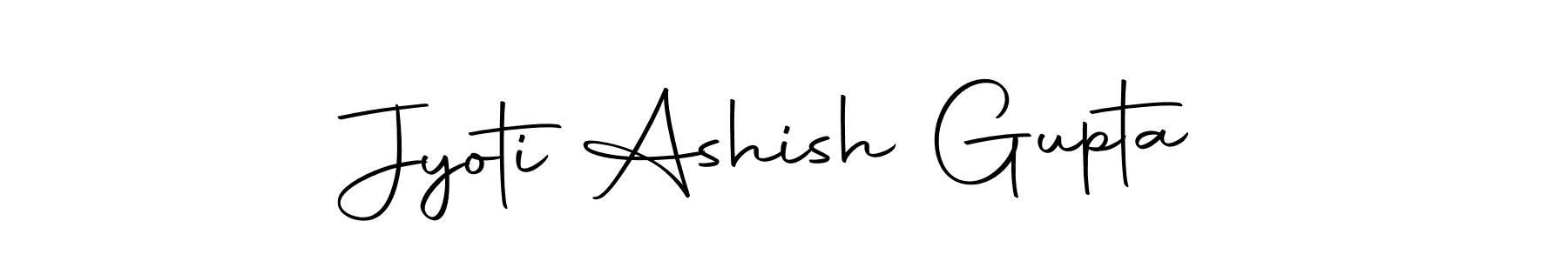 How to make Jyoti Ashish Gupta name signature. Use Autography-DOLnW style for creating short signs online. This is the latest handwritten sign. Jyoti Ashish Gupta signature style 10 images and pictures png