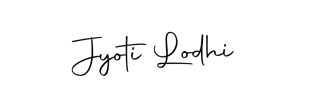 How to make Jyoti Lodhi name signature. Use Autography-DOLnW style for creating short signs online. This is the latest handwritten sign. Jyoti Lodhi signature style 10 images and pictures png