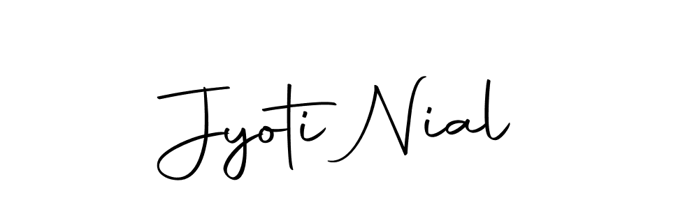 How to make Jyoti Nial name signature. Use Autography-DOLnW style for creating short signs online. This is the latest handwritten sign. Jyoti Nial signature style 10 images and pictures png