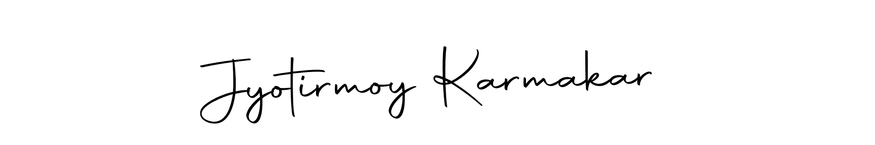 Create a beautiful signature design for name Jyotirmoy Karmakar. With this signature (Autography-DOLnW) fonts, you can make a handwritten signature for free. Jyotirmoy Karmakar signature style 10 images and pictures png