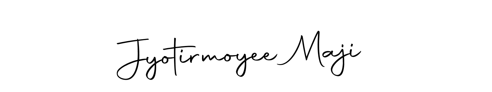 How to make Jyotirmoyee Maji name signature. Use Autography-DOLnW style for creating short signs online. This is the latest handwritten sign. Jyotirmoyee Maji signature style 10 images and pictures png