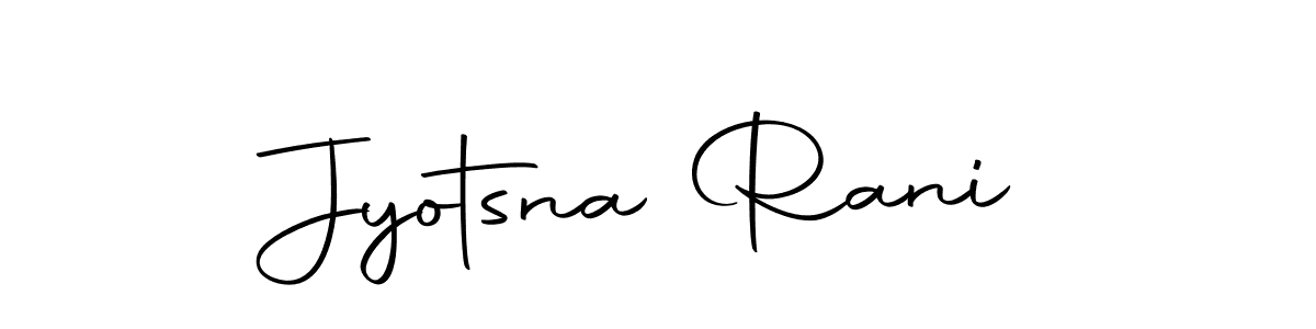 How to make Jyotsna Rani name signature. Use Autography-DOLnW style for creating short signs online. This is the latest handwritten sign. Jyotsna Rani signature style 10 images and pictures png