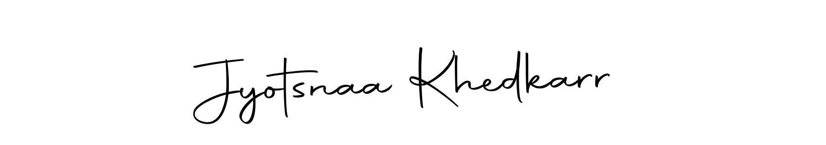 Design your own signature with our free online signature maker. With this signature software, you can create a handwritten (Autography-DOLnW) signature for name Jyotsnaa Khedkarr. Jyotsnaa Khedkarr signature style 10 images and pictures png