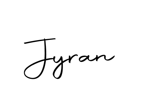 Design your own signature with our free online signature maker. With this signature software, you can create a handwritten (Autography-DOLnW) signature for name Jyran. Jyran signature style 10 images and pictures png