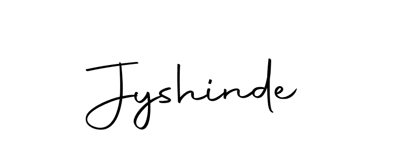 Make a beautiful signature design for name Jyshinde. With this signature (Autography-DOLnW) style, you can create a handwritten signature for free. Jyshinde signature style 10 images and pictures png
