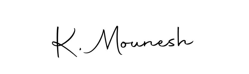 K, Mounesh stylish signature style. Best Handwritten Sign (Autography-DOLnW) for my name. Handwritten Signature Collection Ideas for my name K, Mounesh. K, Mounesh signature style 10 images and pictures png