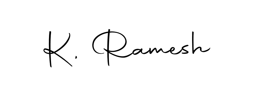 How to make K, Ramesh name signature. Use Autography-DOLnW style for creating short signs online. This is the latest handwritten sign. K, Ramesh signature style 10 images and pictures png