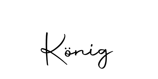 Create a beautiful signature design for name König. With this signature (Autography-DOLnW) fonts, you can make a handwritten signature for free. König signature style 10 images and pictures png