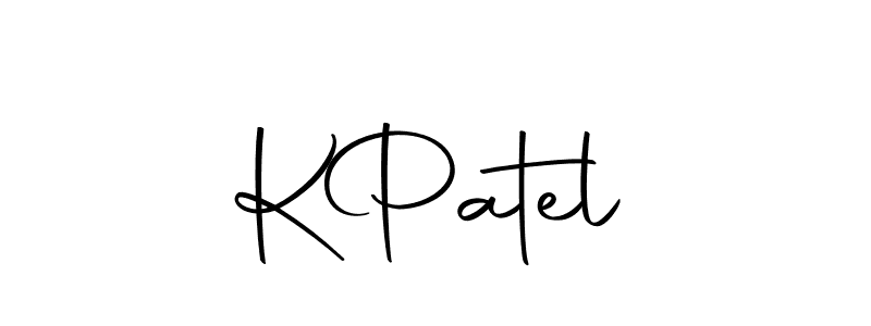 Create a beautiful signature design for name K  Patel. With this signature (Autography-DOLnW) fonts, you can make a handwritten signature for free. K  Patel signature style 10 images and pictures png