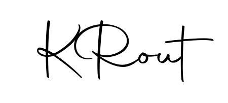 A modern signature idea for name K  Rout using Autography-DOLnW font. Clean strokes and elegant curves make it stand out instantly. K  Rout signature style 10 images and pictures png