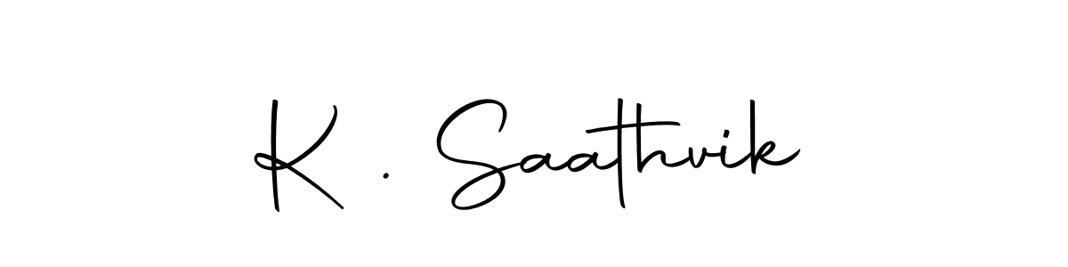 Create a beautiful signature design for name K . Saathvik. With this signature (Autography-DOLnW) fonts, you can make a handwritten signature for free. K . Saathvik signature style 10 images and pictures png