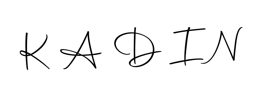 Design your own signature with our free online signature maker. With this signature software, you can create a handwritten (Autography-DOLnW) signature for name K A D I N. K A D I N signature style 10 images and pictures png