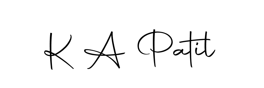 Create a beautiful signature design for name K A Patil. With this signature (Autography-DOLnW) fonts, you can make a handwritten signature for free. K A Patil signature style 10 images and pictures png