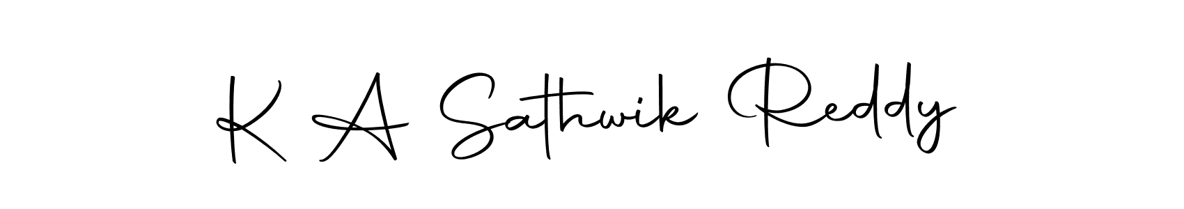 The best way (Autography-DOLnW) to make a short signature is to pick only two or three words in your name. The name K A Sathwik Reddy include a total of six letters. For converting this name. K A Sathwik Reddy signature style 10 images and pictures png