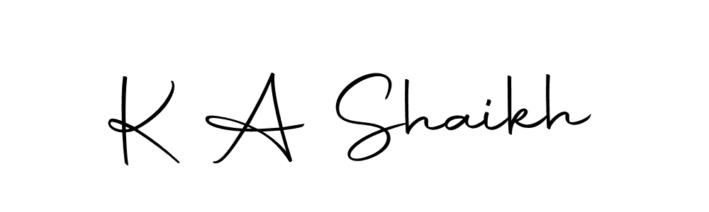 Create a beautiful signature design for name K A Shaikh. With this signature (Autography-DOLnW) fonts, you can make a handwritten signature for free. K A Shaikh signature style 10 images and pictures png