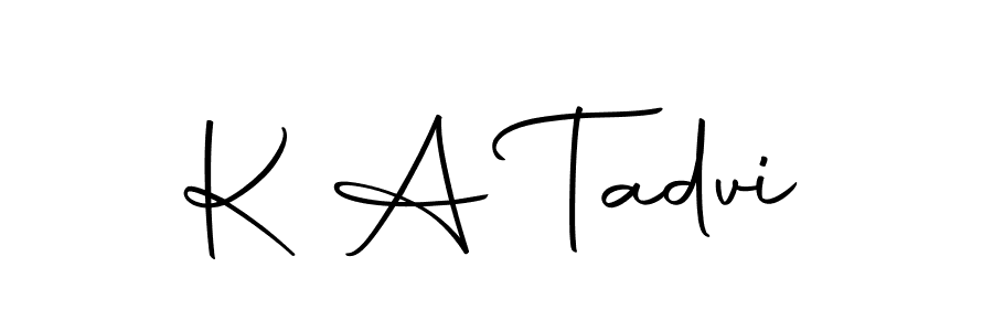 Use a signature maker to create a handwritten signature online. With this signature software, you can design (Autography-DOLnW) your own signature for name K A Tadvi. K A Tadvi signature style 10 images and pictures png