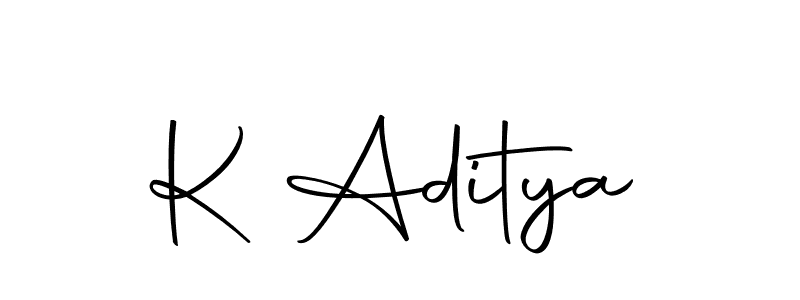 Design your own signature with our free online signature maker. With this signature software, you can create a handwritten (Autography-DOLnW) signature for name K Aditya. K Aditya signature style 10 images and pictures png