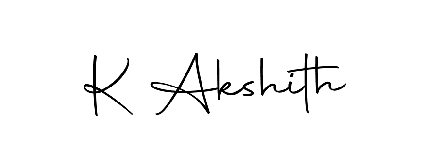 Design your own signature with our free online signature maker. With this signature software, you can create a handwritten (Autography-DOLnW) signature for name K Akshith. K Akshith signature style 10 images and pictures png
