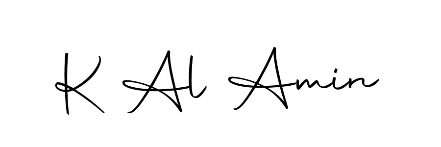 Use a signature maker to create a handwritten signature online. With this signature software, you can design (Autography-DOLnW) your own signature for name K Al Amin. K Al Amin signature style 10 images and pictures png