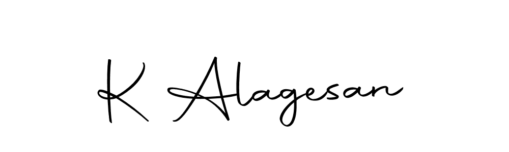 Create a beautiful signature design for name K Alagesan. With this signature (Autography-DOLnW) fonts, you can make a handwritten signature for free. K Alagesan signature style 10 images and pictures png
