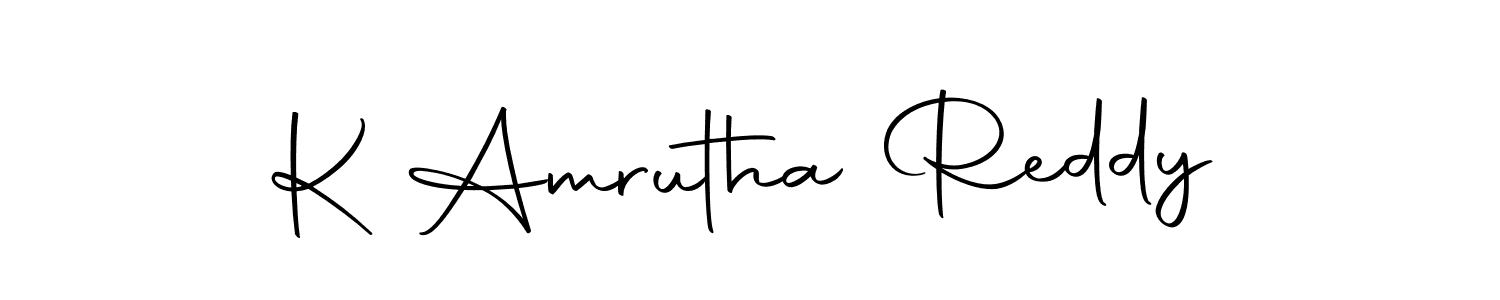 Create a beautiful signature design for name K Amrutha Reddy. With this signature (Autography-DOLnW) fonts, you can make a handwritten signature for free. K Amrutha Reddy signature style 10 images and pictures png